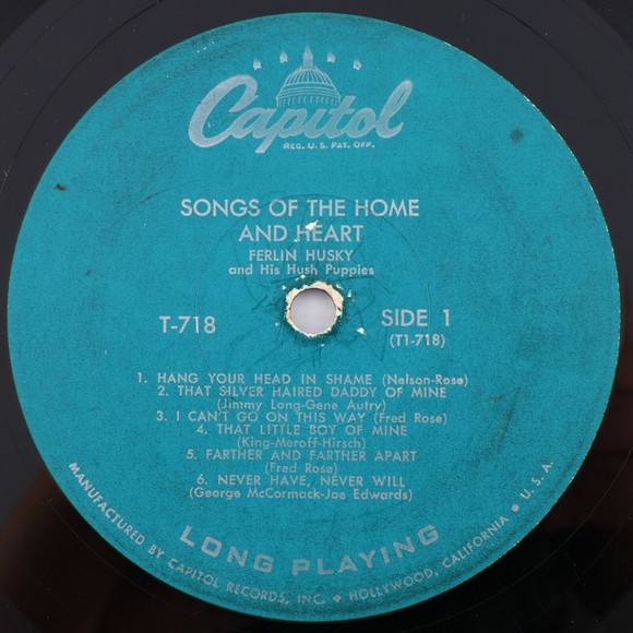 Ferlin Husky & His Hush Puppies, Songs Of The Home & Heart 1956 LP Record T-718 - Picture 7 of 16